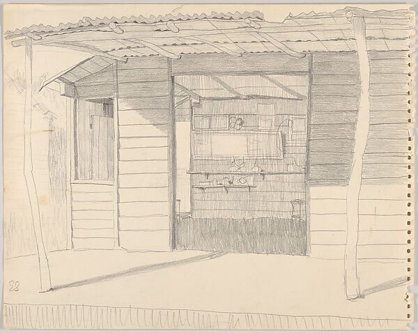 Store Near Mariel 1959, Emilio Sanchez (American (born Cuba), Camagüey 1921–1999), Graphite 