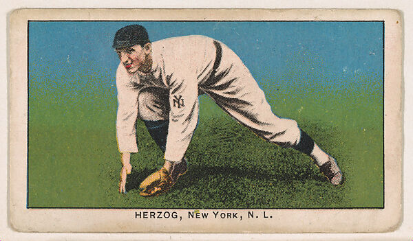 Herzog, New York, National League, from the 30 Ball Players series (E96) for the Philadelphia Caramel Company, Issued by Philadelphia Caramel Co., Camden, New Jersey, Commercial color lithograph 