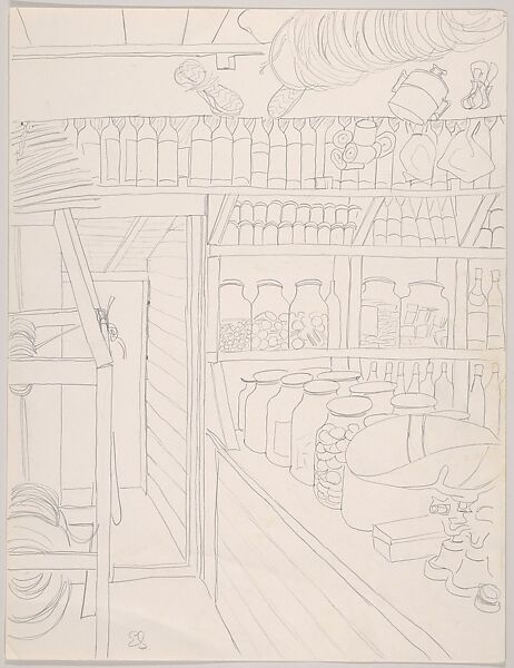 #5 Country Store Near Mariel Cuba 1959, Emilio Sanchez (American (born Cuba), Camagüey 1921–1999), Graphite 