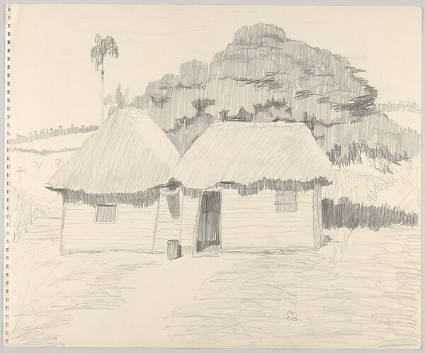 Farm Near Matanzas Cuba 1959, Emilio Sanchez (American (born Cuba), Camagüey 1921–1999), Graphite 