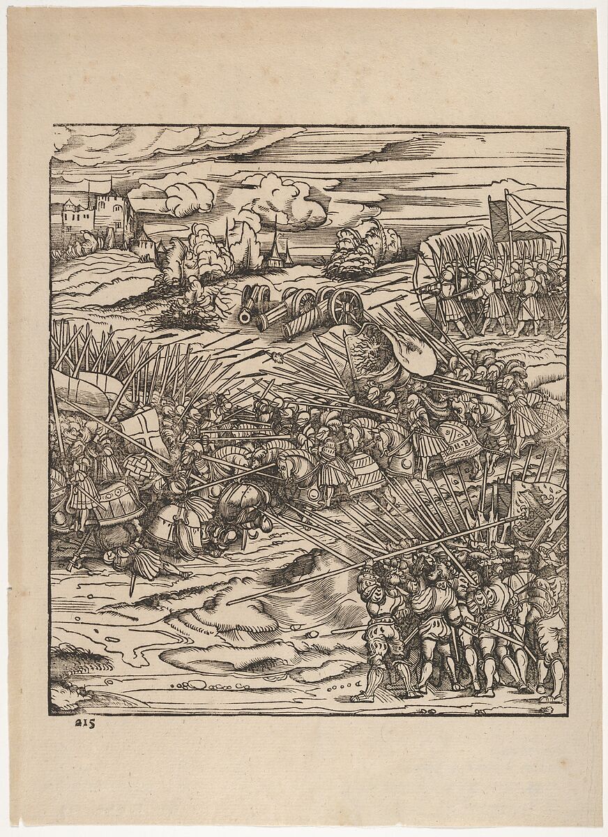 The Battle of the Spurs, from "Der Weisskunig", Hans Burgkmair (German, Augsburg 1473–1531 Augsburg), Woodcut 