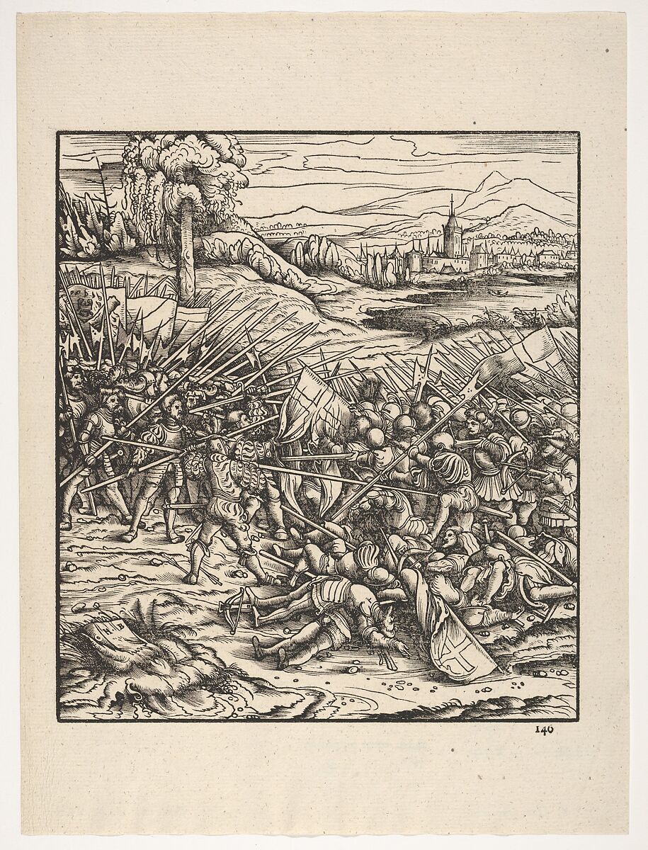 The Battle Near Hulst, from "Der Weisskunig", Hans Burgkmair (German, Augsburg 1473–1531 Augsburg), Woodcut 