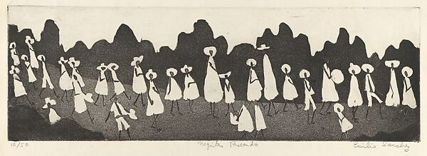 Negrita Paseando, Emilio Sanchez (American (born Cuba), Camagüey 1921–1999), Etching and aquatint 