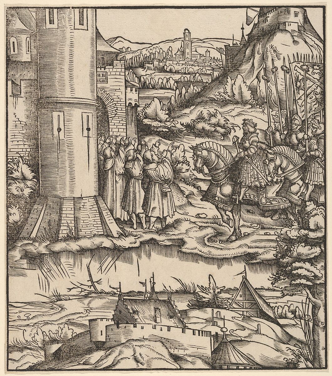 The Surrender of the Venetian Townships, from "Der Weisskunig", Hans Burgkmair (German, Augsburg 1473–1531 Augsburg), Woodcut 