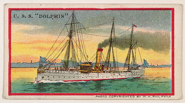 U.S.S. Dolphin, from the Navy Caramels series (E3) for the American Caramel Company, Lithograph based on photograph copyrighted by W. H. Rau, Commercial color lithograph 