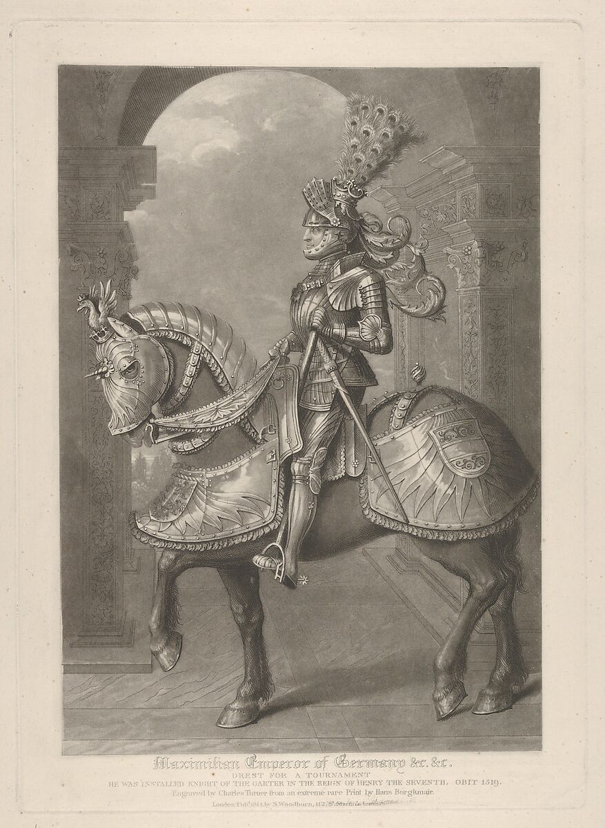 Maximilian Emperor of Germany &c. &c., from Portraits of Royal Personnages, after Hans Burgkmair (German, Augsburg 1473–1531 Augsburg), Mezzotint and etching 