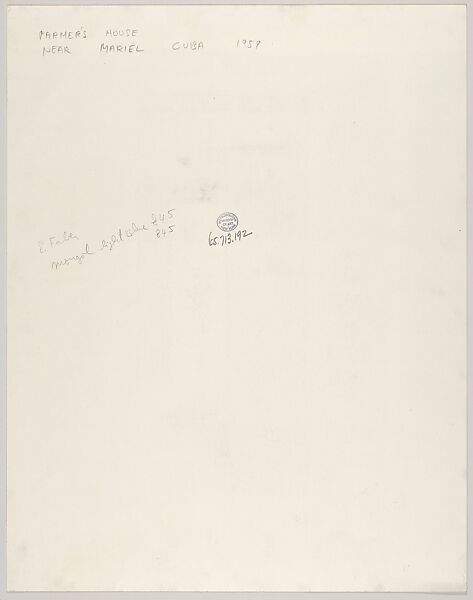 Farmer's House Near Mariel Cuba 1959, Emilio Sanchez (American (born Cuba), Camagüey 1921–1999), Colored pencils