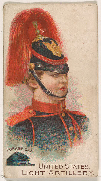 United States, Light Artillery Forage Cap, from the Army Cards series (E1) to promote Army Caramels for The Breisch-Williams Co., Inc., Issued by The Breisch-Williams Co., Inc., Oxford, Pennsylvania, Commercial color lithograph 