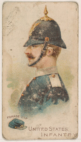 United States, Infantry Forage Cap, from the Army Cards series (E1) to promote Army Caramels for The Breisch-Williams Co., Inc., Issued by The Breisch-Williams Co., Inc., Oxford, Pennsylvania, Commercial color lithograph 