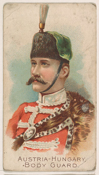 Austria-Hungary, Body Guard, from the Army Cards series (E1) to promote Army Caramels for The Breisch-Williams Co., Inc., Issued by The Breisch-Williams Co., Inc., Oxford, Pennsylvania, Commercial color lithograph 