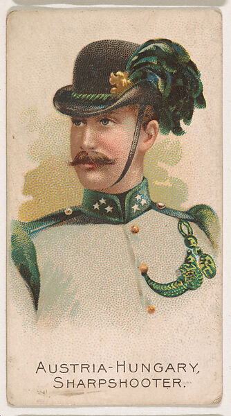 Austria-Hungary, Sharpshooter, from the Army Cards series (E1) to promote Army Caramels for The Breisch-Williams Co., Inc., Issued by The Breisch-Williams Co., Inc., Oxford, Pennsylvania, Commercial color lithograph 