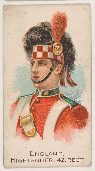 England, Highlander, 42nd Regiment, from the Army Cards series (E1) to promote Army Caramels for The Breisch-Williams Co., Inc., Issued by The Breisch-Williams Co., Inc., Oxford, Pennsylvania, Commercial color lithograph 