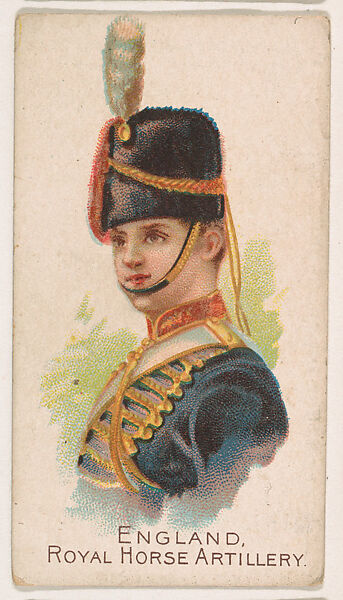 England, Royal Horse Artillery, from the Army Cards series (E1) to promote Army Caramels for The Breisch-Williams Co., Inc., Issued by The Breisch-Williams Co., Inc., Oxford, Pennsylvania, Commercial color lithograph 