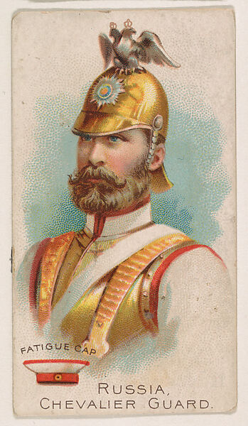 Russia, Chevalier Guard, Fatigue Cap, from the Army Cards series (E1) to promote Army Caramels for The Breisch-Williams Co., Inc., Issued by The Breisch-Williams Co., Inc., Oxford, Pennsylvania, Commercial color lithograph 