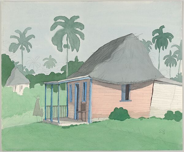 View in Havana Province 1956, Emilio Sanchez (American (born Cuba), Camagüey 1921–1999), Watercolor 