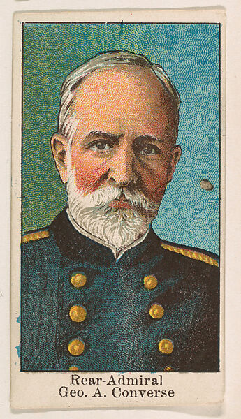 Rear-Admiral George A. Converse, from the Navy Candy series (E2) for The Lauer & Suter Co., Issued by The Lauer &amp; Suter Co., Baltimore, Commercial color lithograph 