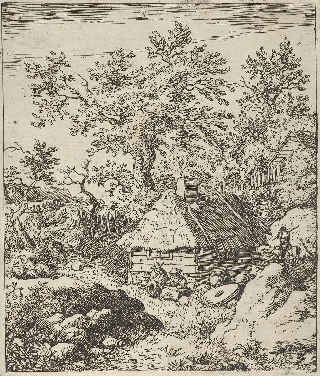 The Millstone near the Cask, Allart van Everdingen (Dutch, Alkmaar 1621–1675 Amsterdam), Engraving; first state of three 