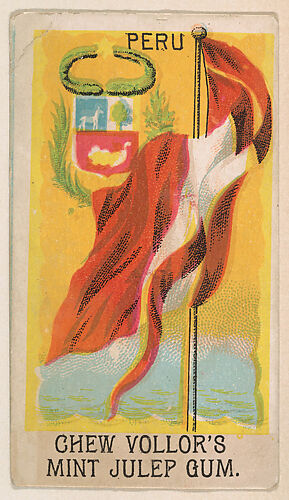 Flag of Peru, from the Flags series (E17, Type B) for Vollor's Gum