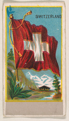 Flag of Switzerland, from the Flags series (E17, Type E) for The Dental Chewing Gum Co.