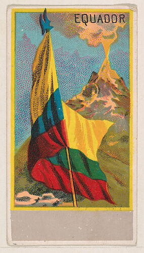 Flag of Equador, from the Flags series (E17, Type E) for The Dental Chewing Gum Co.