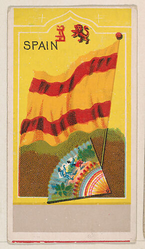 Flag of Spain, from the Flags series (E17, Type E) for The Dental Chewing Gum Co.