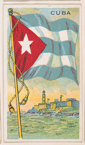 Flag of Cuba, from the Flags of All Nations series (E18, Type A) issued by Williams Caramel Company to promote Williams Caramel, Issued by The Williams Caramel Company, Oxford, Pennsylvania, Commercial color lithograph 