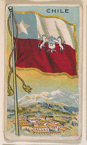 Flag of Chile, from the Flag Gum series (E18, Type C) issued by John H. Dockman & Son