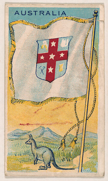 Flag of Australia, from the Flag Gum series (E18, Type C) issued by John H. Dockman & Son, Issued by John H. Dockman &amp; Son, Baltimore, Commercial color lithograph 