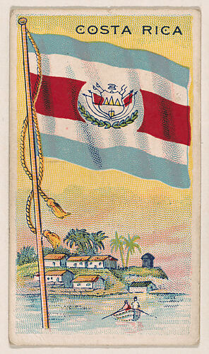 Flag of Costa Rica, from the Flag Gum series (E18, Type C) issued by John H. Dockman & Son