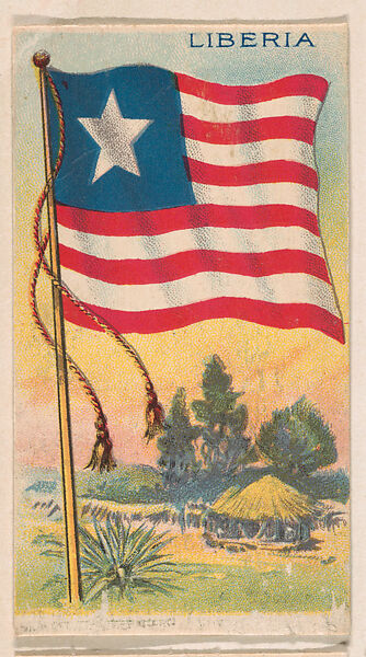 Flag of Liberia, from the Flagum series (E18, Type D) issued by the American Chewing Products Corp., Issued by the American Chewing Products Corp., Newark, New Jersey, Commercial color lithograph 