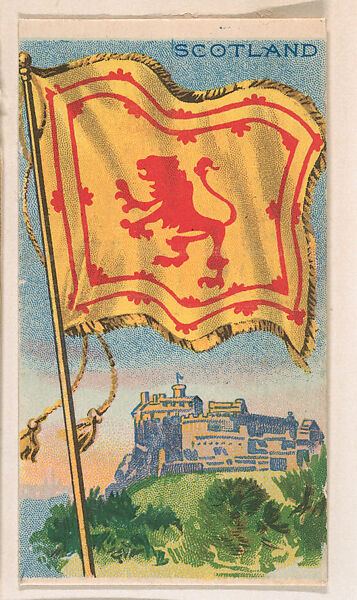 Flag of Scotland, from the Flagum series (E18, Type D) issued by the American Chewing Products Corp., Issued by the American Chewing Products Corp., Newark, New Jersey, Commercial color lithograph 