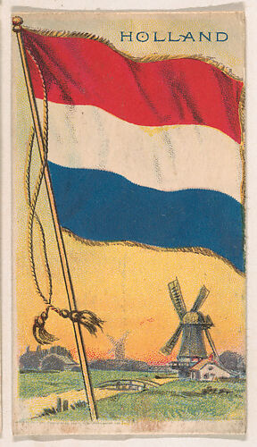 Flag of Holland, from the Flagum series (E18, Type D) issued by the American Chewing Products Corp.