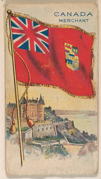 Merchant Flag of Canada, from the Flagum series (E18, Type D) issued by the American Chewing Products Corp., Issued by the American Chewing Products Corp., Newark, New Jersey, Commercial color lithograph 