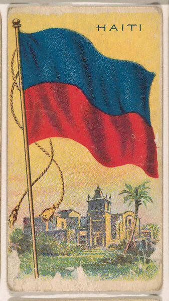 Flag of Haiti, from the Flagum series (E18, Type D) issued by the American Chewing Products Corp., Issued by the American Chewing Products Corp., Newark, New Jersey, Commercial color lithograph 