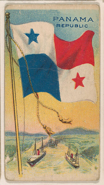 Flag of Panama, from the Flagum series (E18, Type D) issued by the American Chewing Products Corp., Issued by the American Chewing Products Corp., Newark, New Jersey, Commercial color lithograph 