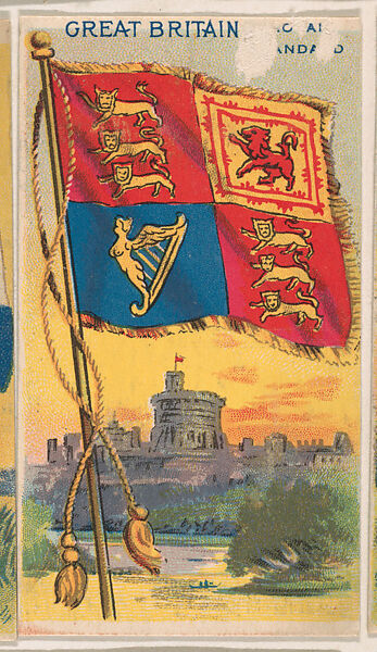 Flag of Great Britain, from the Flagum series (E18, Type D) issued by the American Chewing Products Corp., Issued by the American Chewing Products Corp., Newark, New Jersey, Commercial color lithograph 