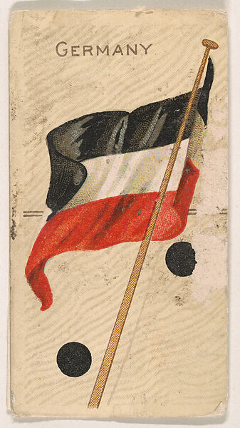 Flag of Germany, from the Flag Caramels series (E19) issued by the American Caramel Co., Issued by the American Caramel Company, Philadelphia, Commercial color lithograph 