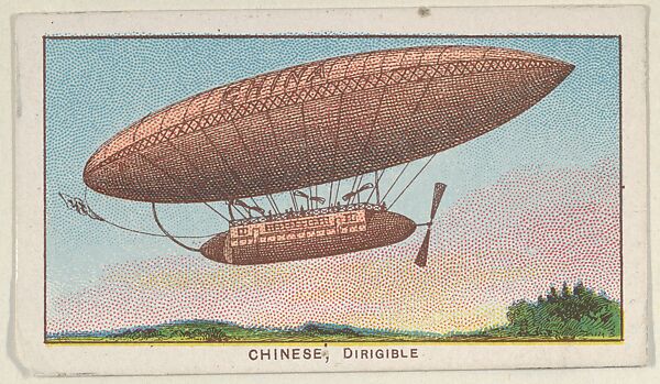Chinese, Dirigible, from the Airships series (E40) issued by the Philadelphia Caramel Company, Issued by the Philadelphia Caramel Co., Camden, New Jersey, Commercial color lithograph 