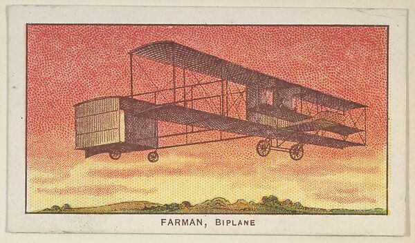 Farman, Biplane, from the Airships series (E40) issued by the Philadelphia Caramel Company