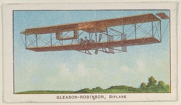 Gleason-Robinson, Biplane, from the Airships series (E40) issued by the Philadelphia Caramel Company, Issued by the Philadelphia Caramel Co., Camden, New Jersey, Commercial color lithograph 