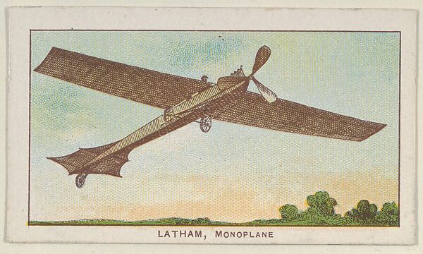 Latham, Monoplane, from the Airships series (E40) issued by the Philadelphia Caramel Company, Issued by the Philadelphia Caramel Co., Camden, New Jersey, Commercial color lithograph 