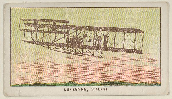 Lefebvre, Biplane, from the Airships series (E40) issued by the Philadelphia Caramel Company, Issued by the Philadelphia Caramel Co., Camden, New Jersey, Commercial color lithograph 