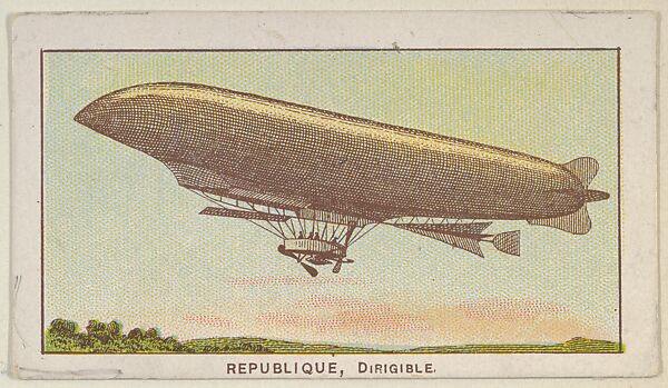 Republique, Dirigible, from the Airships series (E40) issued by the Philadelphia Caramel Company, Issued by the Philadelphia Caramel Co., Camden, New Jersey, Commercial color lithograph 