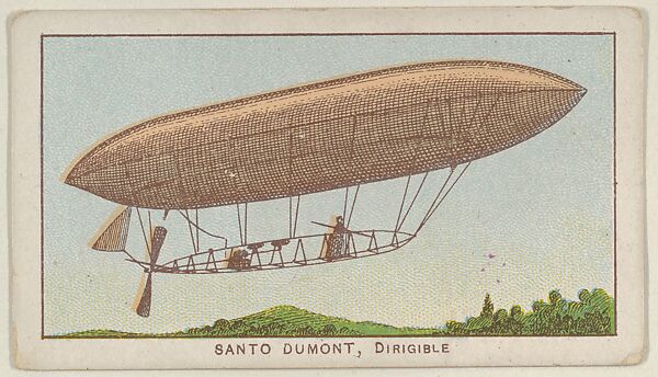 Santo Dumont, Dirigible, from the Airships series (E40) issued by the Philadelphia Caramel Company, Issued by the Philadelphia Caramel Co., Camden, New Jersey, Commercial color lithograph 