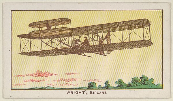 Wright, Biplane, from the Airships series (E40) issued by the Philadelphia Caramel Company, Issued by the Philadelphia Caramel Co., Camden, New Jersey, Commercial color lithograph 