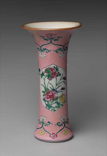 Beaker Vase, Porcelain, Chinese 