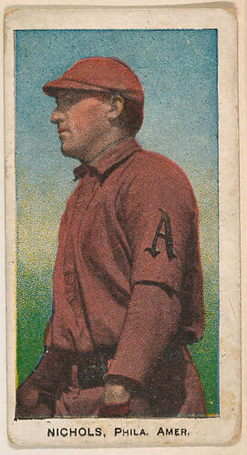 Nichols, Philadelphia, American League, from the 30 Ball Players series (E97) for C.A. Briggs Co. Lozenges