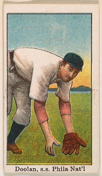 Doolan, Shortstop, Philadelphia, National League, from the 50 Ball Players series (E101), Issued by Anonymous, American, 20th century, Commercial color lithograph 