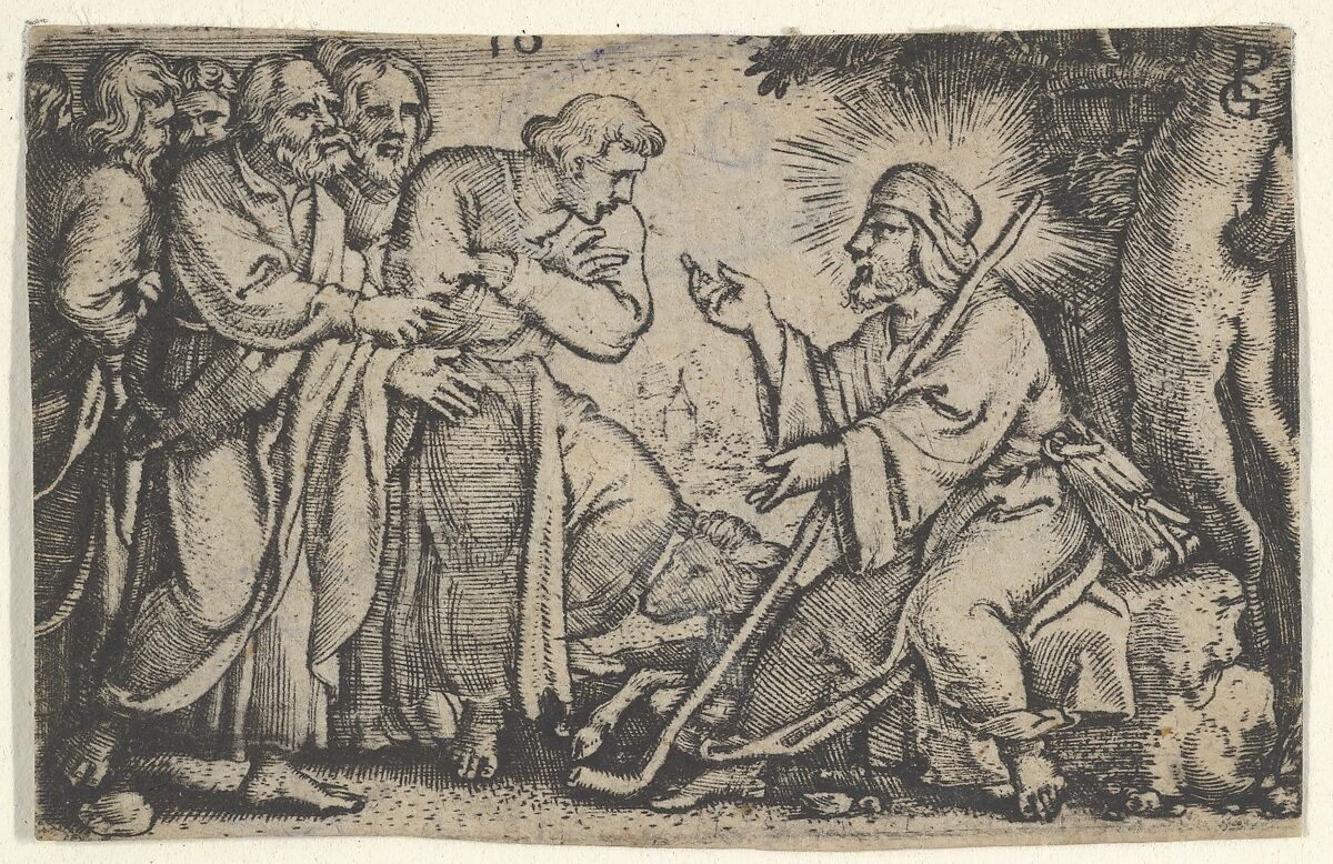 Christ Speaking to the Disciples, from "The Story of Christ", Georg Pencz (German, Wroclaw ca. 1500–1550 Leipzig), Engraving 