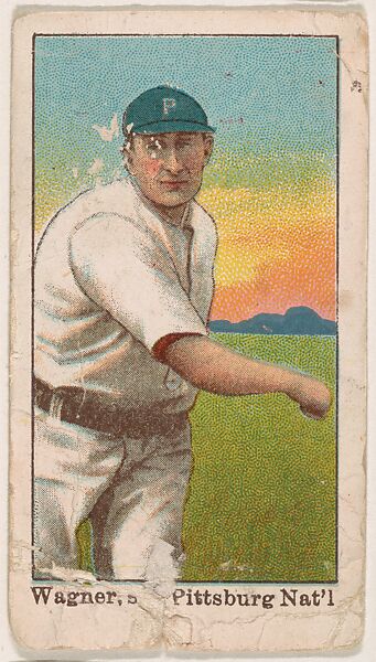 Wagner, Shortstop, Pittsburgh, National League, from the 50 Ball Players series (E101), Issued by Anonymous, American, 20th century, Commercial color lithograph 
